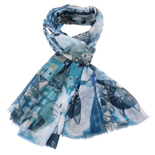 Blue Cat Scarf