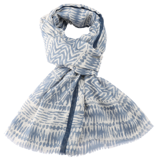 Abstract scarf blue grey